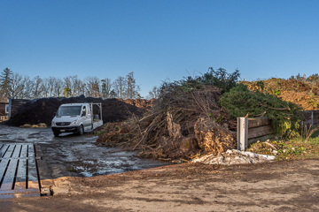 Kompostplatz Etter mit Holz-Haufen