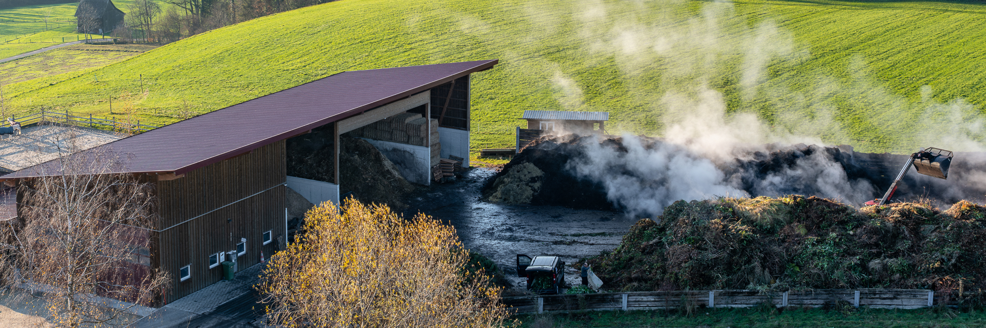 Recycling Kompostplatz Etter von oben